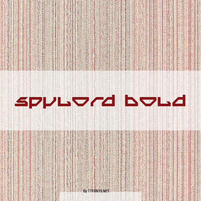 Spylord Bold example